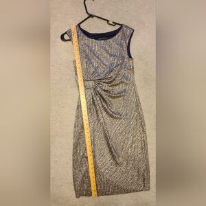 Connected Apparel Gold Pencil Skirt